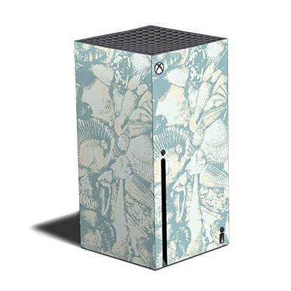 MightySkins Skin Compatible with Xbox Series X - Blue Seashells | Protective, Durable, and Unique Vinyl Decal wrap Cover | Easy to Apply and Change Styles | Made in The USA (MIXBSERX-Blue Seashells) - color: Blue Seashells