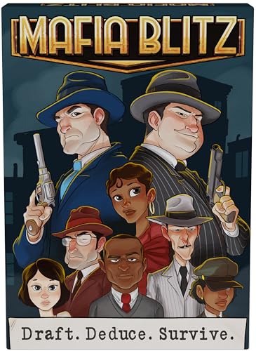 Mafia Blitz Fast 10–15 Min Social Deduction Party Card Game | 6–12 Players | No Elimination, Role Drafting & Bluffing Fun | Ages 14+