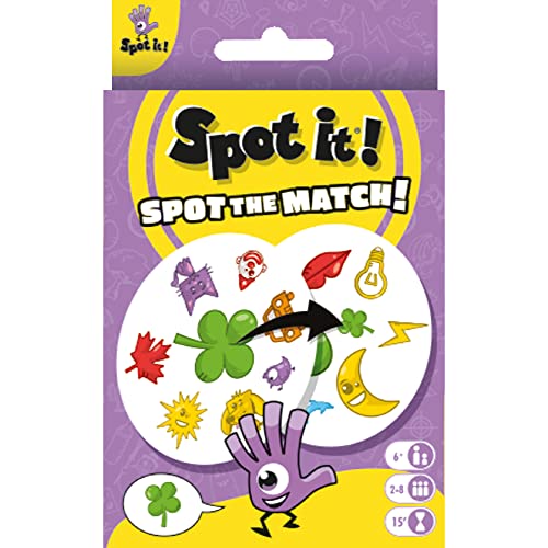 Asmodee Spot It! Classic (Pocket) - Fast-Paced Observation and Matching Game for The Whole Family! Convenient for Travel, Great Gift for Kids, Ages 6+, 2-8 Players, 15 Minute Playtime - style: Classic