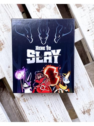 Unstable Games Here to Slay Card Game - Fantasy Adventure Strategy Game for 2-6 Players, Ages 10 and Up - Family Game Night Card Game from the Creators of Unstable Unicorns - style: Base Game