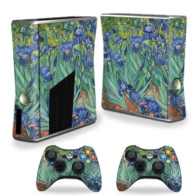 MightySkins Skin Compatible with Xbox 360 S Console - Irises | Protective, Durable, and Unique Vinyl Decal wrap Cover | Easy to Apply, Remove, and Change Styles | Made in The USA - color: Irises