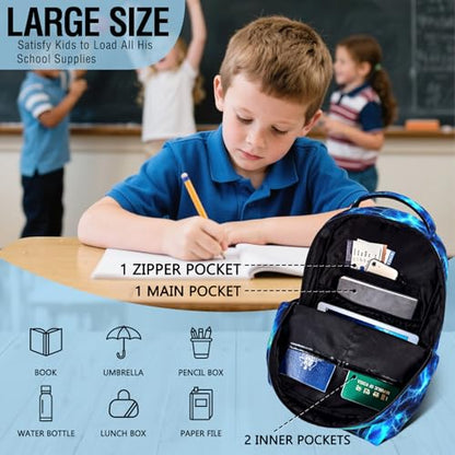 Kids Backpack Boys Game School Backpack for Boys Ages 6-18 Kids Backpack for Children Teens Elementary Middle School Students Bookbag Lightweight Adjustable Back Pack - color: Dragon Game