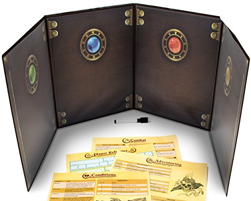 Masters Tome Customizable 4 Panel Screen with Bonus Inserts! - color: BROWN