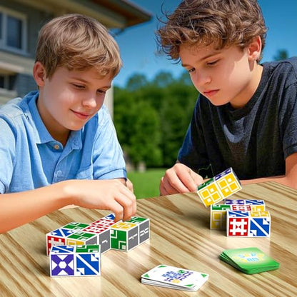BBnote Matching Puzzle Game for Kids & Adults, Family Board Games Block for Boys & Girls Ages 6-8 8-12, 3+ Player Card Puzzles for Children 6+ Year Olds - size: Edition 1.0: 2-4 players