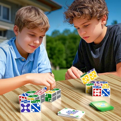 BBnote Matching Puzzle Game for Kids & Adults, Family Board Games Block for Boys & Girls Ages 6-8 8-12, 3+ Player Card Puzzles for Children 6+ Year Olds - size: Edition 1.0: 2-4 players