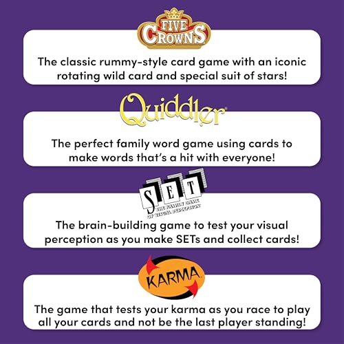 Five Crowns 4 Pack Bundle Card Games for Kids - style: 4 Pack Bundle