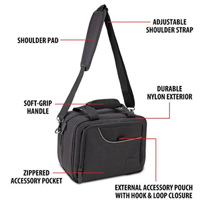 USA Gear Sling Bag Compatible with Nintendo Switch 2, Dock Station, Gamecube / Pro Controller, Joy Cons & more Nintendo Switch 2 Accessories - Customizable Interior, Shoulder Strap - Black - color: Black