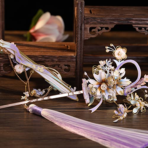 MU 3D Redbud Hairpin in SwordAdult Jigsaw Metal Puzzle Kits Model Building DIY Birthday Gift - color: Redbud