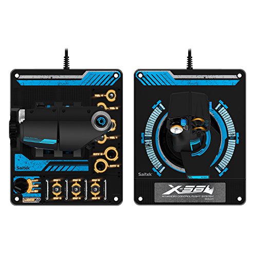 Saitek Pro X-56 Rhino H.O.T.A.S. Video Game Flight Controller for PC (SCB432210002/01/1)