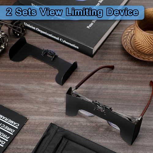 1 Pcs View Limiting Device Clip On Cloud-Overs Visors Attaches View Limiting Device Aviation Training Supplies with Soft Case(Black) - color: Black
