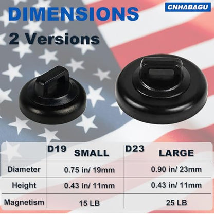 Magnetic Zip Tie Mounts Magnet Cable Tie Mount Clips Base Automotive Wire Cable Management Wire Clips Management for Car Boat Trailer Marine Office Electrical Wiring (Black 6 Pcs) - size: 6 Pcs