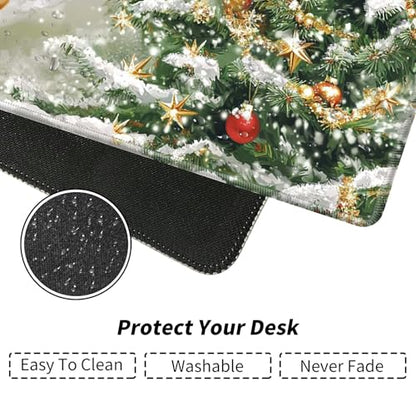 Christmas Deers for MTG & TCG Playmat Mouse Pad,BFDHGQZC 24" x 14" Game Mat for MTG/RPG/CCG Trading Card Game Playmats Table Mat Perfect for Card Games Video Games Computer Office - color: Christmas Deers