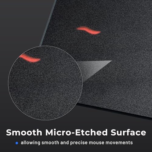 XVX Glass Gaming Mousepad, Black Plum Blossoms Hard Mouse Pads for Gaming, Professional Large Mouse Mat 16.2" x 12.2", Special Glass Surface with Improved Precision and Speed - color: Black(Plum Blossoms)
