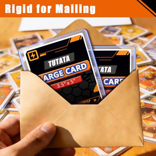 3.5x5 Inches Oversize Card Topload Holders – 12 Pack, Premium Top Loaders for MTG Planechase Cards, Clear Rigid Top Loader Protectors