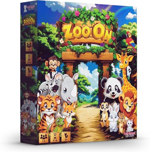 Family Board Game - Build Your Own Animal Zoo - Strategy Card Game for Kids and Adults - Fun Game Night Party Game - 1 to 6 Players Ages 7 and Up