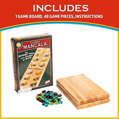 Classic Mancala - Fun Board Game for Friends and Family - Timeless Strategy Game - size: 1.69 x 6.5 x 8.88 inches