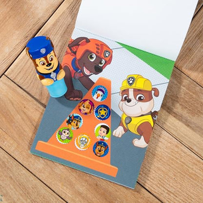 Melissa & Doug Sticker Wow! PAW Patrol Chase Stamper Toy and Activity Pad | 300 Surprise Stickers, PAW Patrol Chase Stamper, 24-Page Pad, Mess-Free Travel Toys, Arts & Crafts, Preschool Toys, Ages 3+ - size: 10.0 x 6.0 x 1.85