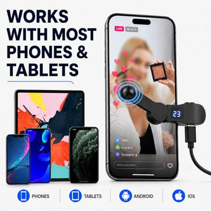 Aylthyo Auto Clicker for Smart Phone, Phone Screen Device Speed Clicker for iPhone iPad Apps, Fast Click Simulation Finger Continuous Click for Tiktok, Live Broadcasts Likes, Lightning Deal, Reward Task, Plug and Play(Black) - size: BLACK-1 PC