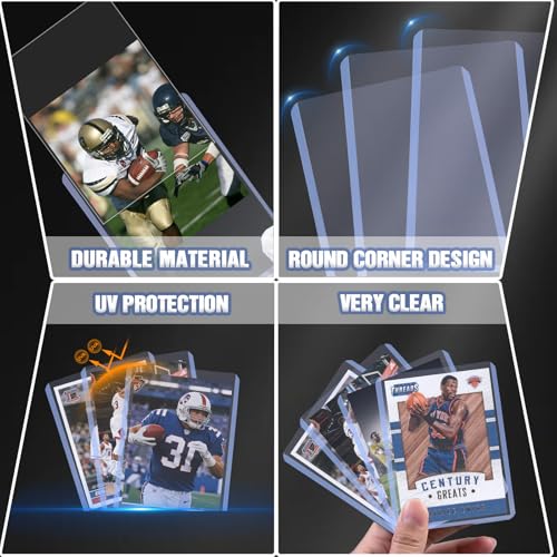 200 Card Sleeves Top Loaders for Cards, 3" x 4" Standard Premium Toploaders Card Holders Hard Plastic Card Protectors for Trading Sports Football Game Cards(100 Toploaders + 100 Penny Sleeves) - size: 100 Toploaders + 100 Penny Sleeves