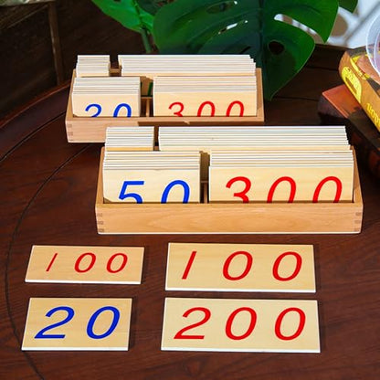 Premium Montessori Math Material Series Kit 1, 27lbs 17-Piece Complete Curriculum for Toddlers & Kids 3+, Solid Beechwood Sensory Math Materials, Homeschool & Preschool Classroom Math Toys - color: Math Series Kit 1