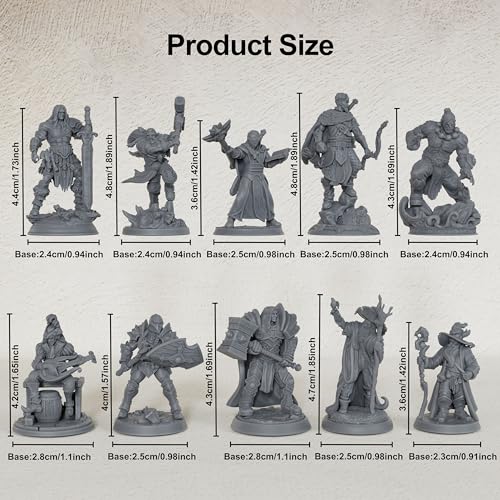 AUSPDICE Human Occupations Miniatures Set, Unpainted DND Miniatures-AS827 | RPG Tabletop Gaming Figures, Human Miniatures for Dungeons and Dragons, TTRPG Role Playing, Game Masters and RPG Accessories