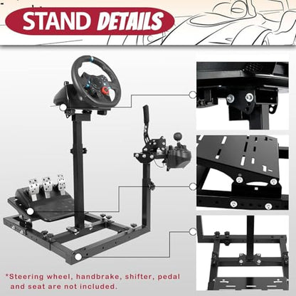 Supllueer Racing Wheel Stand Fit for Logitech G25 G27 G29 G920, for Thrustmaster T300RS T500RS, Racing Simulator Game Stand without Steering Wheel Pedal Shifter