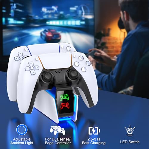 PS5 Controller Charger Station for PlayStation 5 Controllers Dual Stand Charger Dock, PS5 Controller Charging Station Accessories(S - size: S