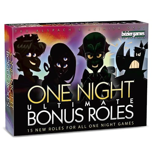 One Night Ultimate Bonus Roles Expansion by Bezier Games | Adds 16 New Roles, Artifact Tokens & Player Number Tokens for One Night Ultimate Werewolf, Vampire, Alien & Super Villains | Ages 14+ - style: Bonus Roles