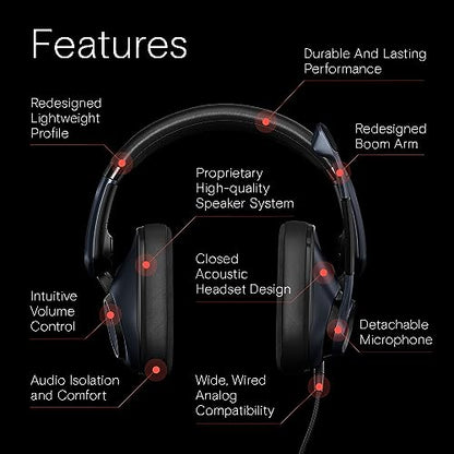 EPOS H6Pro Closed Acoustic Gaming Headset with Mic Lightweight OverEar Design Lift to Mute Compatible with Xbox, PS4, PS5 & PC Black, One-Size (Pack of 6) - color: Black, size: One-size (Pack of 6)