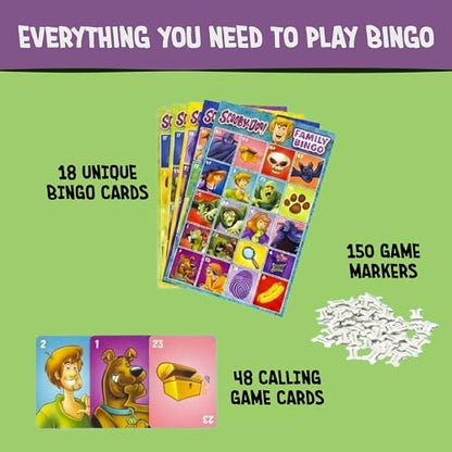 Scooby-Doo Family Games Bundle – Family Bingo Game & Double 6 Dominoes Game, Officially Licensed Scooby-Doo Games for Kids & Adults by AQUARIUS