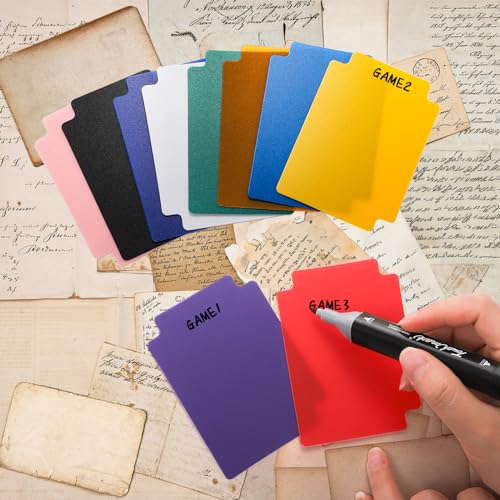 Frcctre 250 Pcs Trading Card Dividers, 2.7 x 3.75 Inch Plastic Playing Card Separators Cards Page Deck Box Dividers for Office Games Sports Cards, 10 Colors