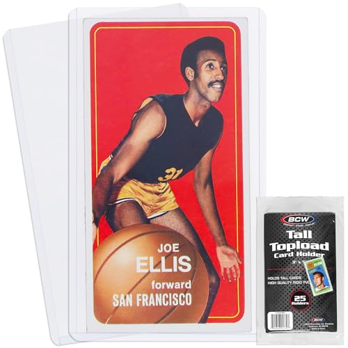 BCW Tall Card Topload Holders – 25 Pack | Premium Top Loaders for Sports Trading Cards | Fits Tall Basketball, Football, Widevision Cards | Clear Rigid Toploader Card Protectors