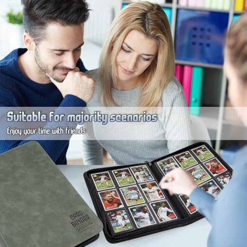 Trading Card Binder, Premium 9 Pocket Double Sided 540 Pocket PU Card Collection Binder, Collectible Trading Card Albums for MTG, TCG, Sport Card, Game Cards (Dark Gray) - color: Dark Gray