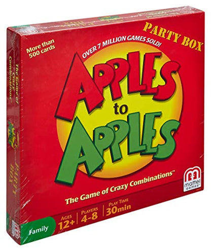 Mattel Games Apples to Apples Party in a Box Family Game with More Than 500 Cards for Game Nights & Parties - style: Party Box