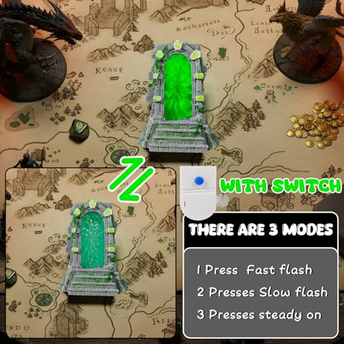 Wowagoga Glowing Portal Miniature, Resin Miniature Light Up | Prop for Tabletop War Games War Games Fantasy Style