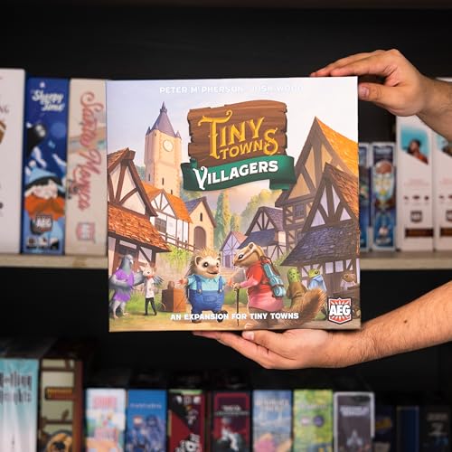 Tiny Towns: Villagers Expansion, Adds Villagers, New Buildings & Monuments | 1-6 Players, Ages 14+, 45 Mins, Anthropomorphic Animals
