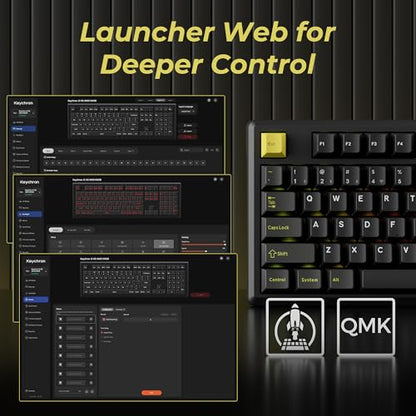 Keychron J5 HE Wireless Hall Effect Gaming Keyboard, 107-Key Full Siz | Magnetic Switch, Rapid Trigger, RGB Backlight, Knob, QMK Launcher, 2.4GHz/Bluetooth 5.2/USB-C, for Mac Windows Linux