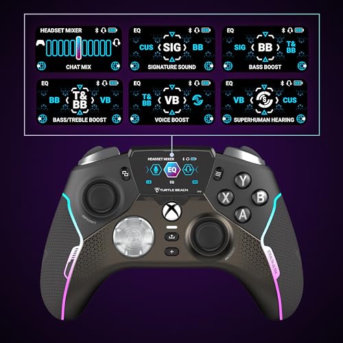 Turtle Beach Stealth Ultra Wireless RGB Gaming Controller, Xbox Series X|S | Also works with PC, Xbox One, Android, Bluetooth, Customizable Display Screen, Rapid Charging Dock, 30-Hr Battery, Black - color: Black