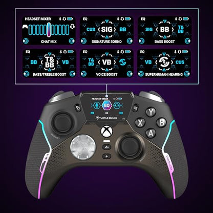 Turtle Beach Stealth Ultra Wireless RGB Gaming Controller, Xbox Series X|S | Also works with PC, Xbox One, Android, Bluetooth, Customizable Display Screen, Rapid Charging Dock, 30-Hr Battery, Black - color: Black