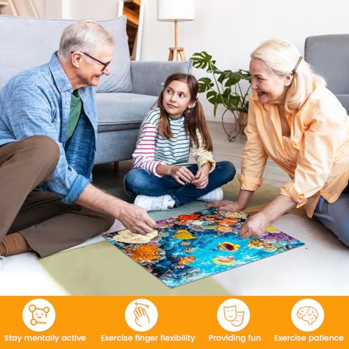 4 Pack 36 Large Piece Puzzles for Seniors Dementia Alzheimer's Puzzle | Dog Cat Bird Fish Easy Jigsaw Puzzle for Seniors Memory Games Gift for Elderly Adult with 4 Storage Bags - style: 4Pack 36 Large Pieces-2