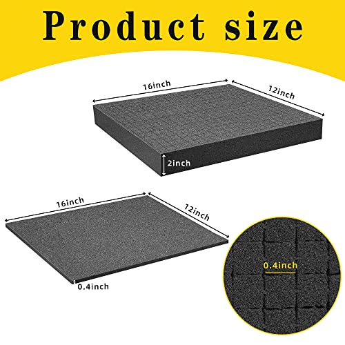 DECOHS 4 PCS Pick Apart Foam Insert- 2 Size Pick and Pluck Foam- Pluck Pre Cube Sheet Foam with Bottom Use for Board Game Box Cases Storage Drawer (Length 16 Inch) - size: 2 Sizes - 4 Pieces - Up to 16 inches