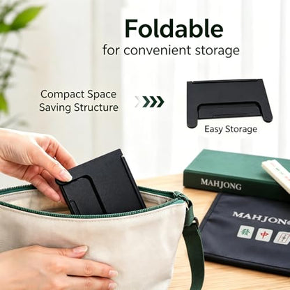 Mahjong Card Holder for Table, Under Mat Slide in Stand Angled Viewing Rack Foldable 3D Printed Space Saving Accessory for American Mahjong Mat (B - 05) - color: B - 05