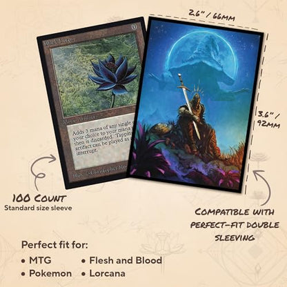 Twilight Knight - MTG Card Sleeves, 104ct, Standard Size, Textured | Perfect for Double Sleeving, Smudge Resistant Matte Back, Standard 66x92mm - Compatible with Magic The Gathering & TCG Cards - color: Twilight Knight, size: Textured