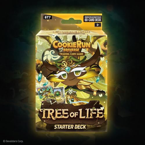 CookieRun TCG: Starter Deck - Tree of Life - Yellow Legendary Cookie Millennial Tree, Ready-to-Play Character Deck, Braverse Trading Card Battle Game - color: Yellow
