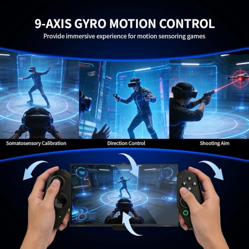 ASRVA Switch 2 Controller | Hall Effect Joystick, 9-Axis Gyro, Turbo, Dual Vibration, 4 Game Card Slots, 2 Replaceable D-pad Caps, Ergonomic Open-Top Replacement Wired Joypad for Nintendo Switch 2（Black） - color: Black