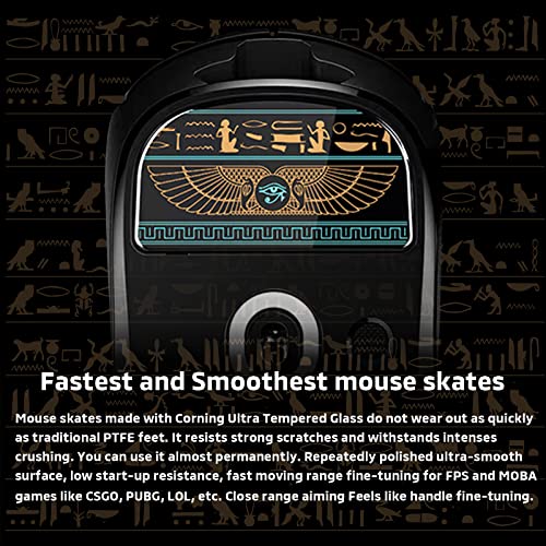 Hyekit Glass Mouse Feet for Logitech G Pro X Superlight, Ultra-Smooth | Corning Tempered Glass Construction, Precision-Milled, Reduced Friction, Enhanced Glide, Long-Lasting Performance