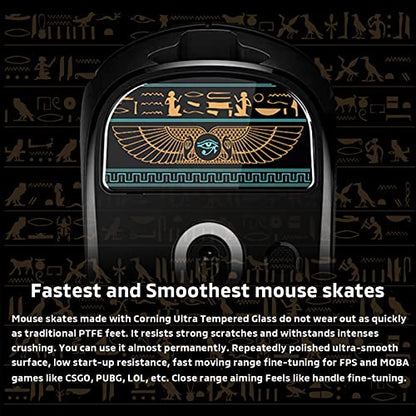Hyekit Glass Mouse Feet for Logitech G Pro X Superlight, Ultra-Smooth | Corning Tempered Glass Construction, Precision-Milled, Reduced Friction, Enhanced Glide, Long-Lasting Performance
