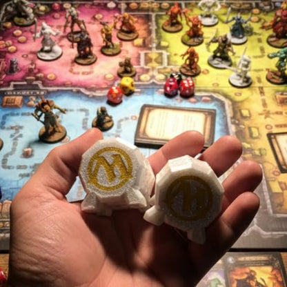 2 Pack Life Counter - HP Tracker with Tracking Card Slot MTG Tabletop RPG Dungeons and Dragons(2 Pack White+Gold) - color: White