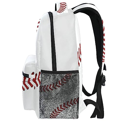 Baseball Backpack Softball White Personalized Your Name Text Bookbag School Travel College Shoulder Bag for Boys - color: Multi Pattern 12