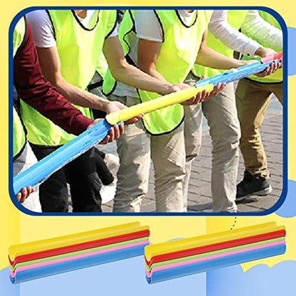 Sratte 1 Set Pipeline Team Building Game Kit with Half Pipe Ball Adult Teen | Teamwork Group Learning Exercise Activity, 40 Half Pipes 12 Golf Balls 4 Storage Bags, Field Day, School Gym Outdoor Sports